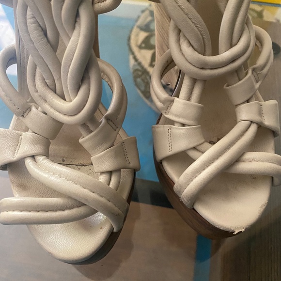 Used Gucci wood leather wedge - Picture 6 of 6
